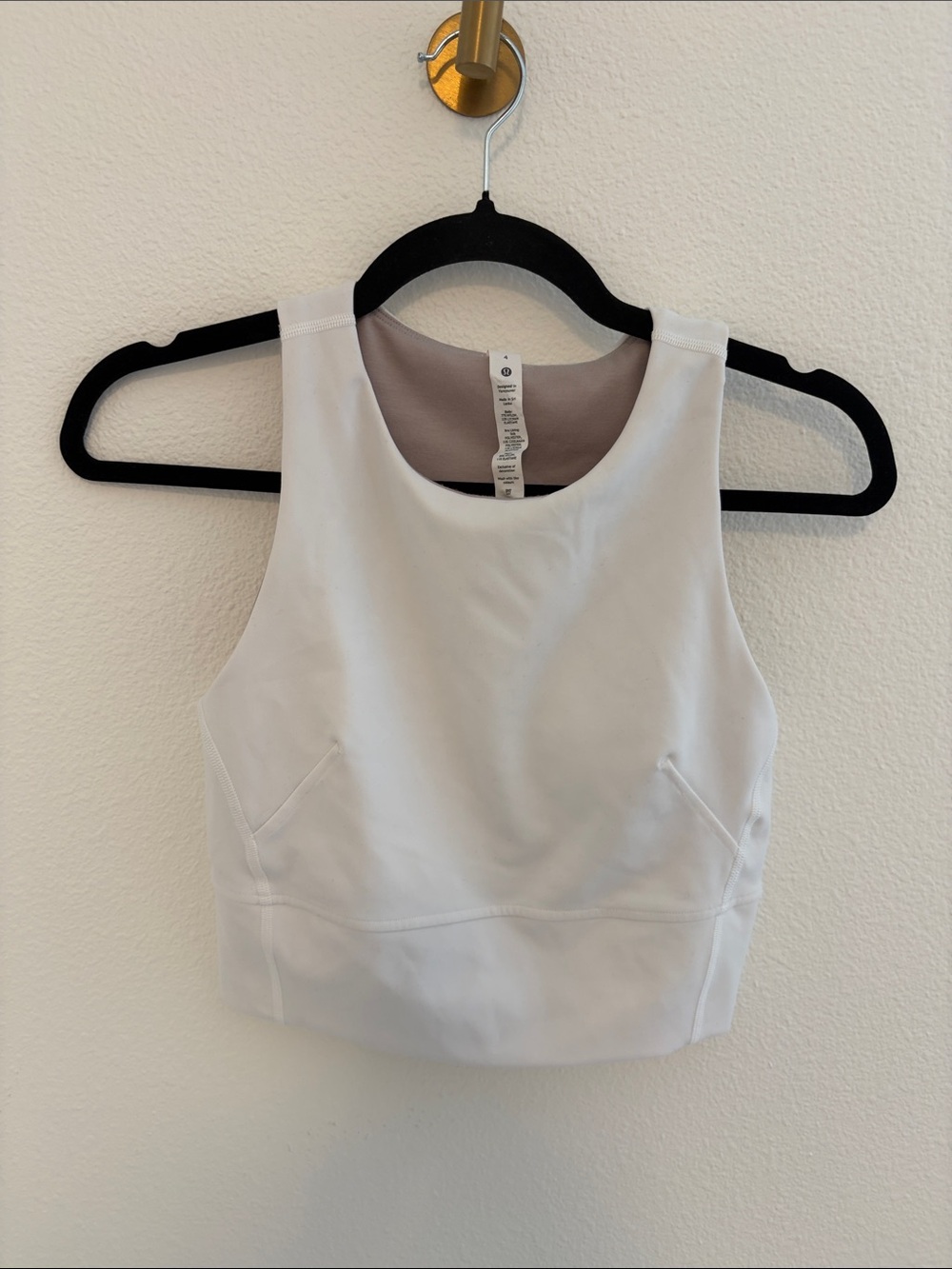 lululemon athletica White Cropped Athletic Tank